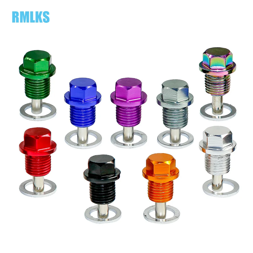 

Magnetic Oil Drain Plug Aluminum Magnetic Sump Drain Nut Oil Drain Bolt Compatible for Most Car M14*1.5