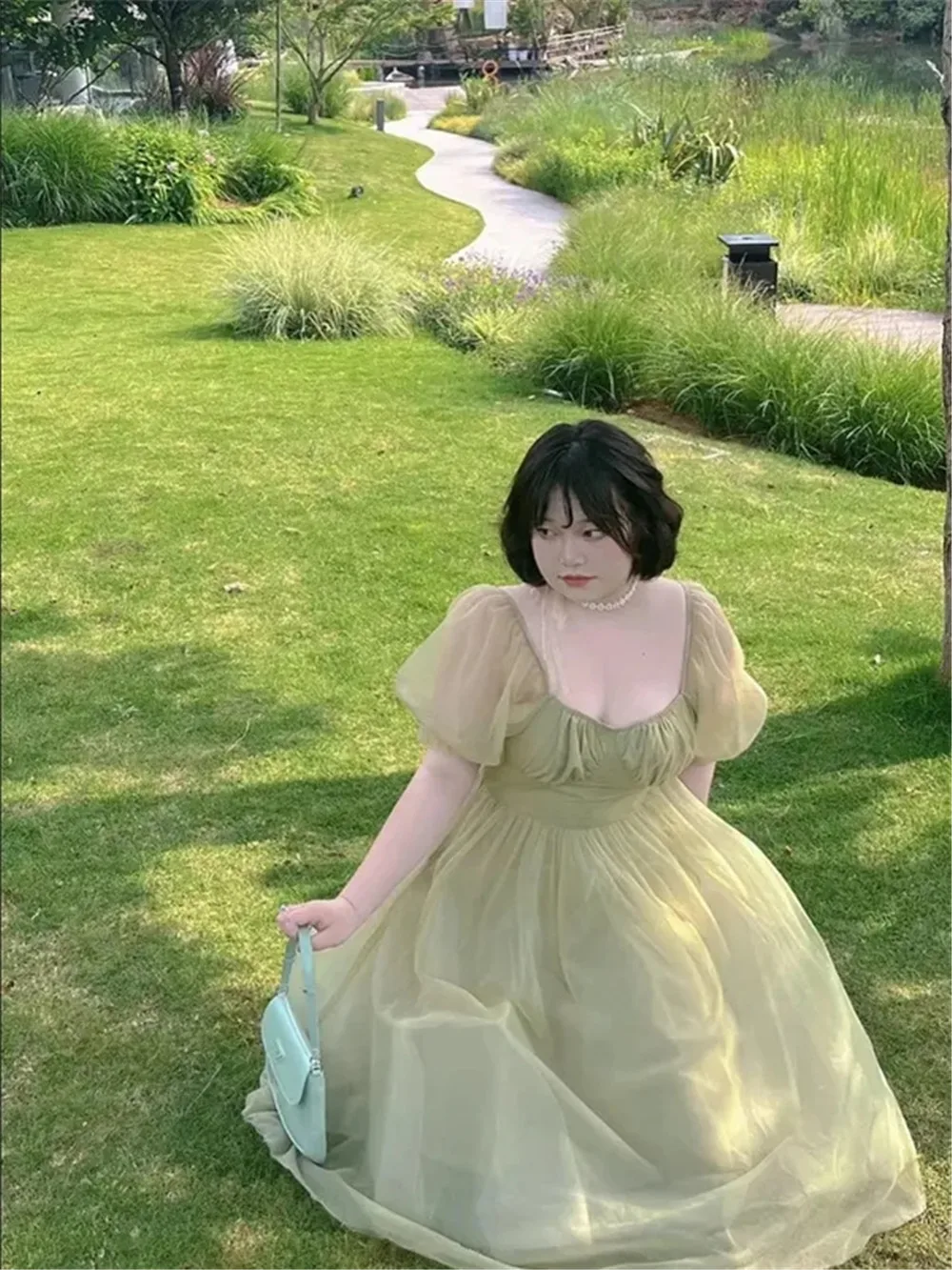 

Новинка 2023, летнее женское платье большого размера, женское однотонное модное Повседневное платье, облегающее свободное Сетчатое платье-трапеция