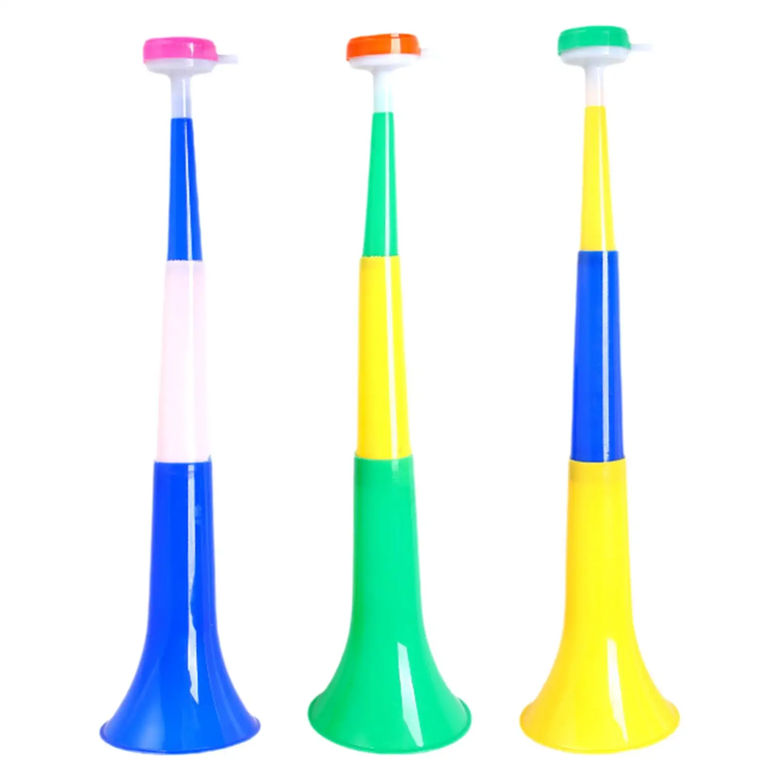 Stadium Cheer Fan Trumpet Handheld Cheerleading Noisemaker Cheering Props Refueling Kid for Game Football Fans Events 3x plastic horn