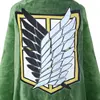 Attack on Titan Blanket Plaid Women Pajamas Gown Anime Shingeki No Kyojin Levi Cosplay Prop Cape Hoodie Blanket Throw Homewear 4