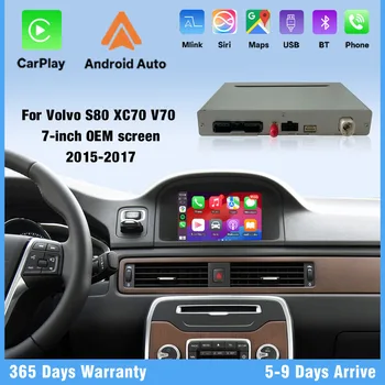 Apple CarPlay inalámbrico para Volvo S80L XC70 V70 2011-2017 compatible con Android Auto GPS navegación espejo enlace cámara de marcha atrás DSP 1