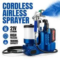 Pistolet à peinture sans fil 21V, pulvérisateur électrique portable haute pression pour peinture murale au latex, idéal pour la maison 1