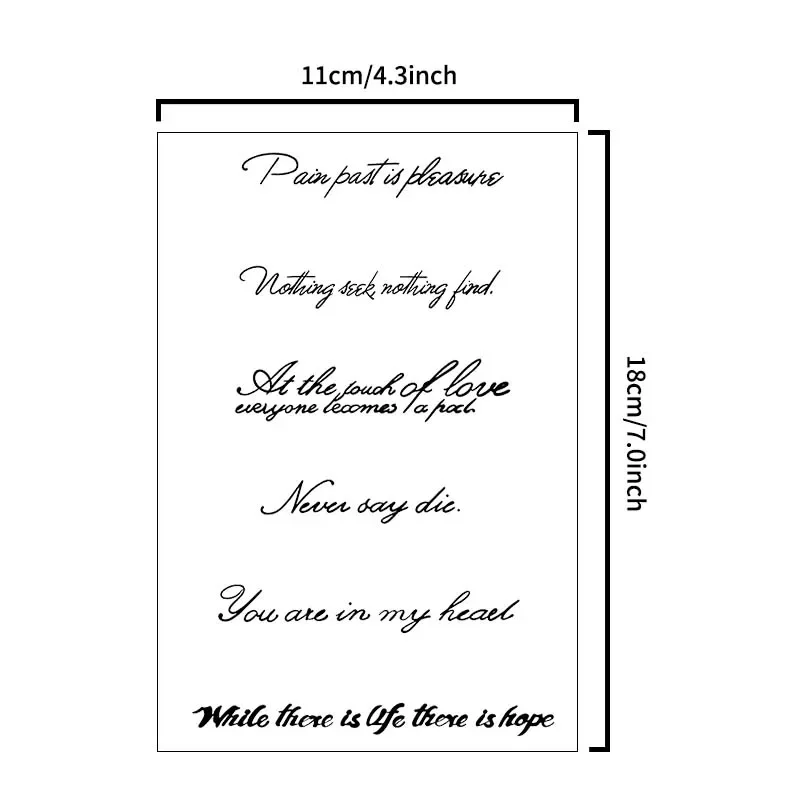 Sentence pattern, lasting 1-2 weeks waterproof, temporary tattoo stickers, realistic semi-permanent fake tattoos for the arms 4