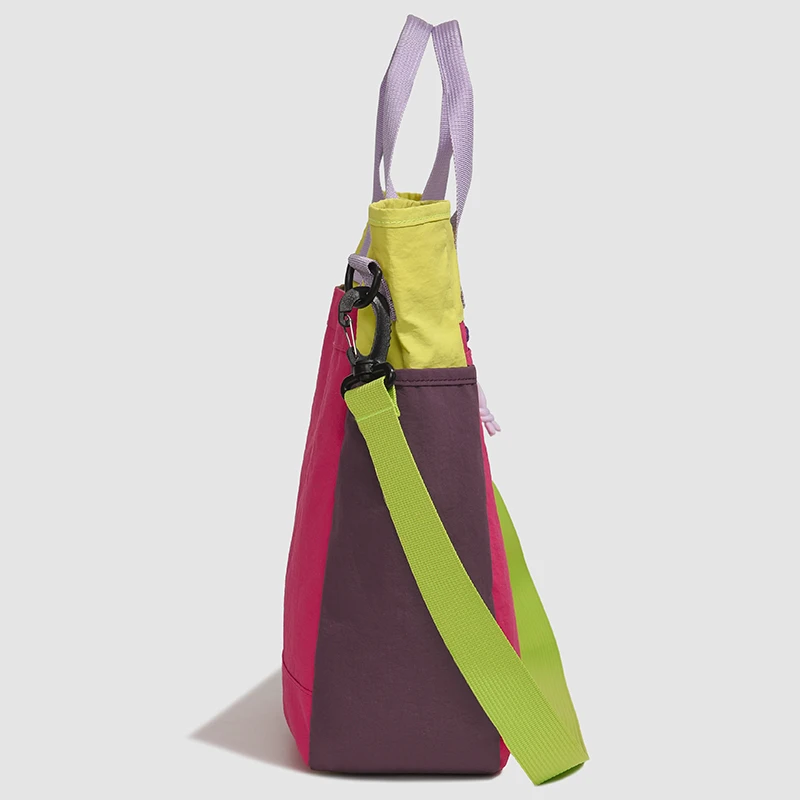 Borsa Tote Colorblock Nuova Collezione 2026 da Donna, Grande Capacità, Impermeabile in Nylon, Borsa a Mano Casual, Tracolla, Borsa a Spalla per Pendolari e Shopping - immagine 4