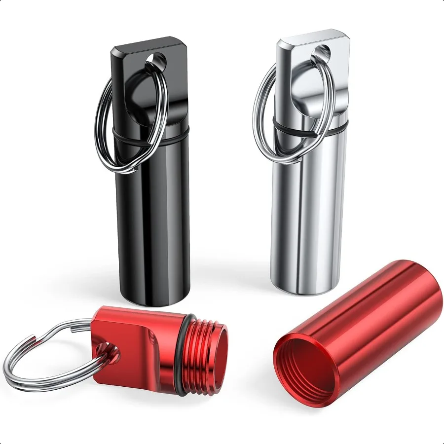 Compact Portable Pill Box Keychain Set of Three