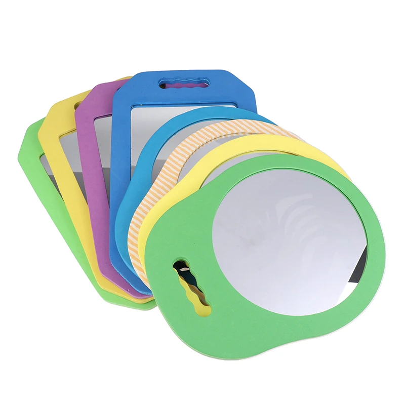 고화질 거울 손잡이 메이크업 거울 거품 프레임은 가정용 헤어 살롱 거울 미용 용품을 깨기 쉽지 않습니다