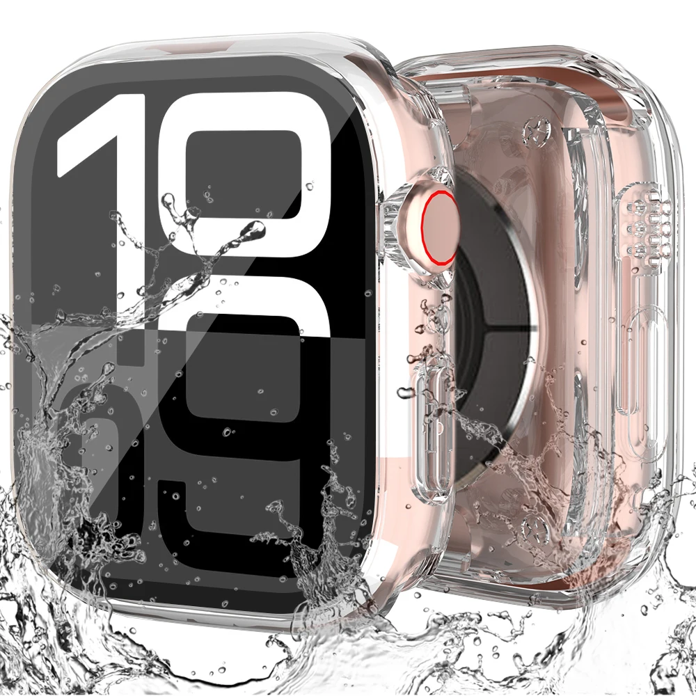 Premium 360° Bumper Tempered Glass Cover for Smartwatch - 46mm/42mm Screen Protector