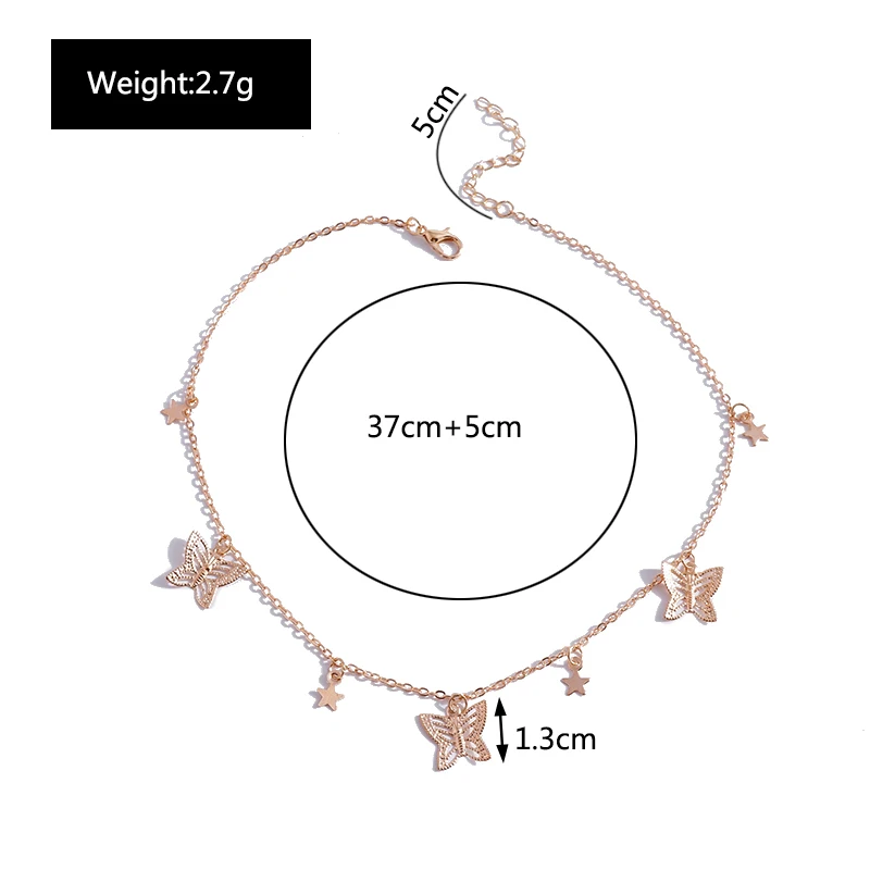 Aihua Nette Kleine Schmetterling Choker Halskette Für Frauen Gold Farbe Schmetterling Hals Kragen Kurze Ketten Glänzende Weibliche Schmuck – Detail 20