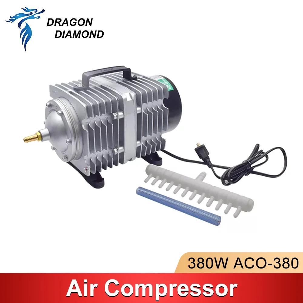 ACO-380 380W 공기 펌프 압축기 CO2 레이저 조각 절단기 용 전기 자기 레이저 공기 보조 220V