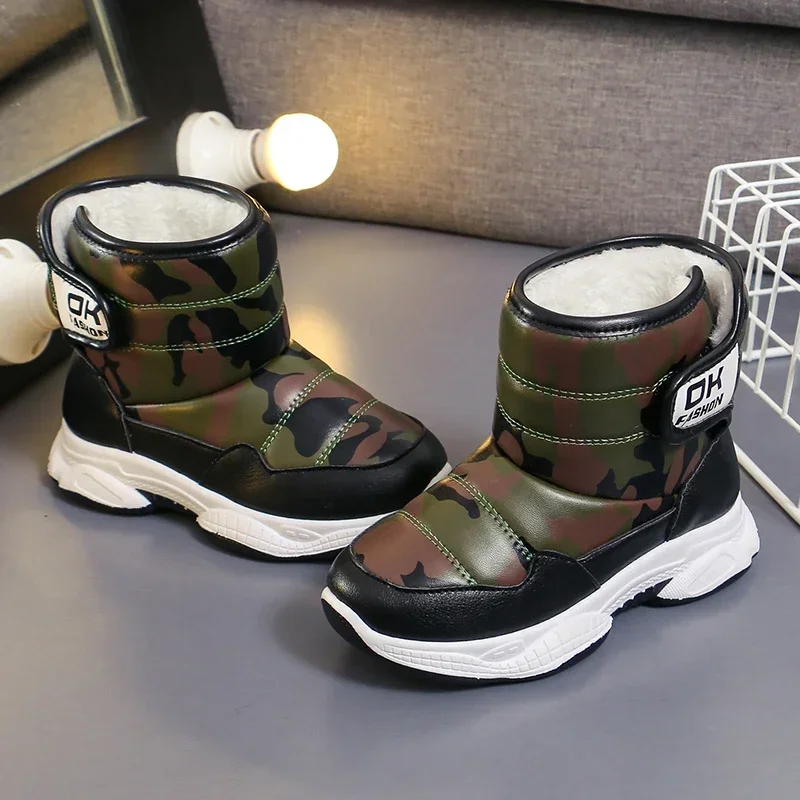 Children Snow Boots For Girls Boys Winter Korean Style Versatile Soft Bottom Anti-slippery Casual Warm Shoes Casual Shoes Children Boots