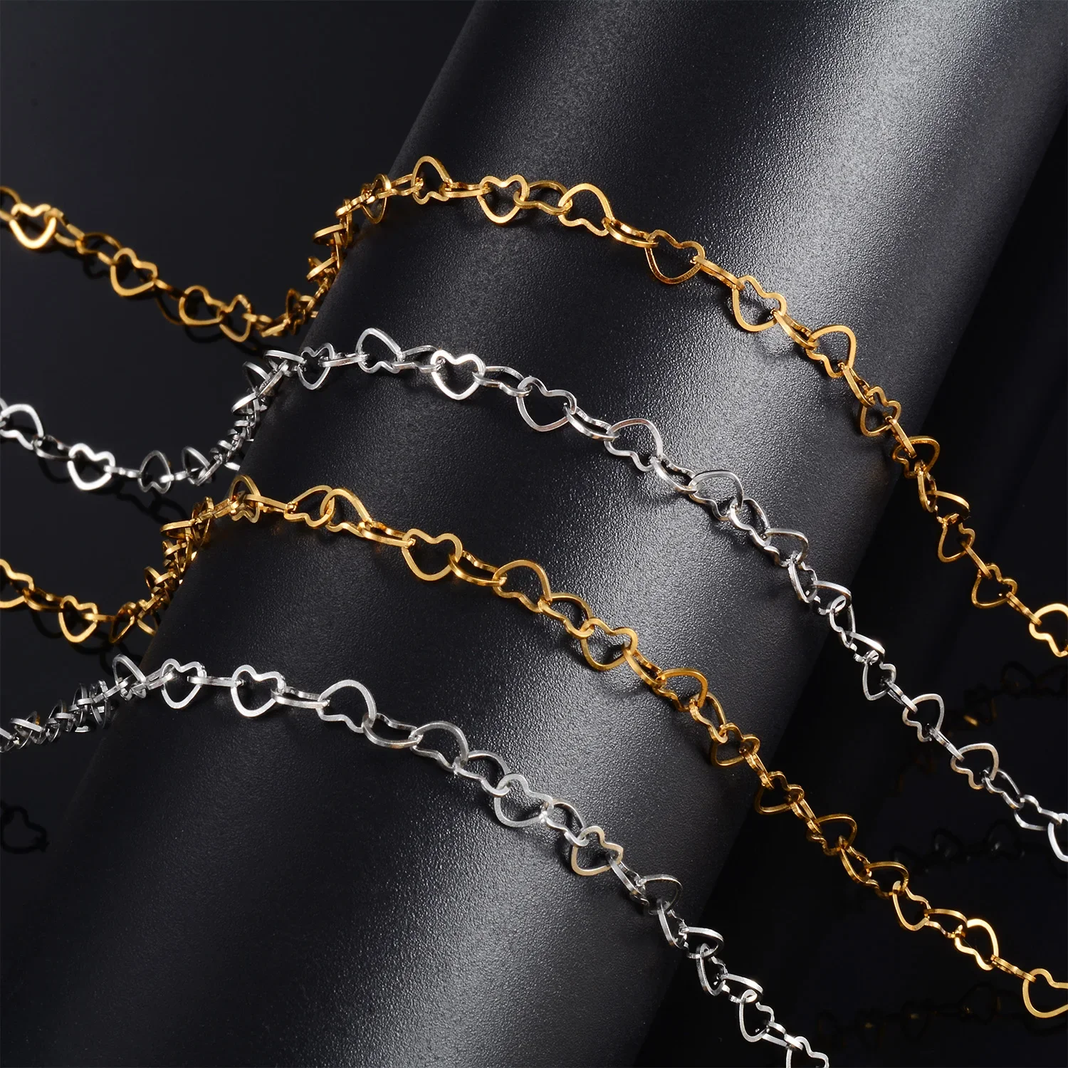 Sweet Heart Bracelet Stainless Steel Link Anklet Foot Hand Chain Extension for Women Girl stainless steel bracelet chain bracelet