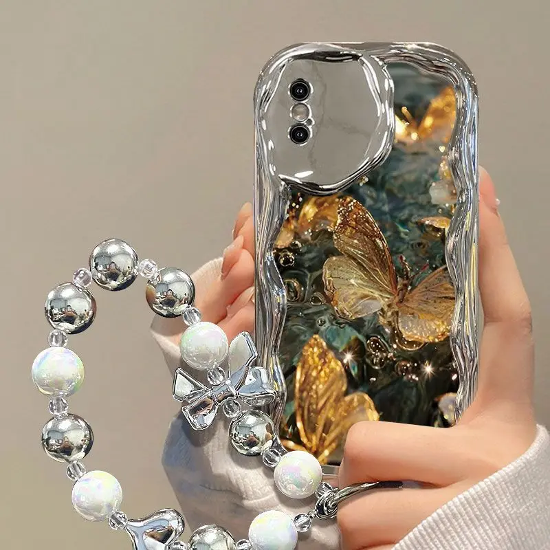 New X Phone Case Simple iPhone XR Full Cover XSMAX Colourful Butterfly XS Drop Protection Case 7/8p 15promax 14promax 13promax 1