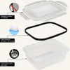 14Pcs-Food Airtight Storage Containers,0.32L*6+0.84L*6+2.2L*2 Lunch Box set BPA Free Microwave safe 4
