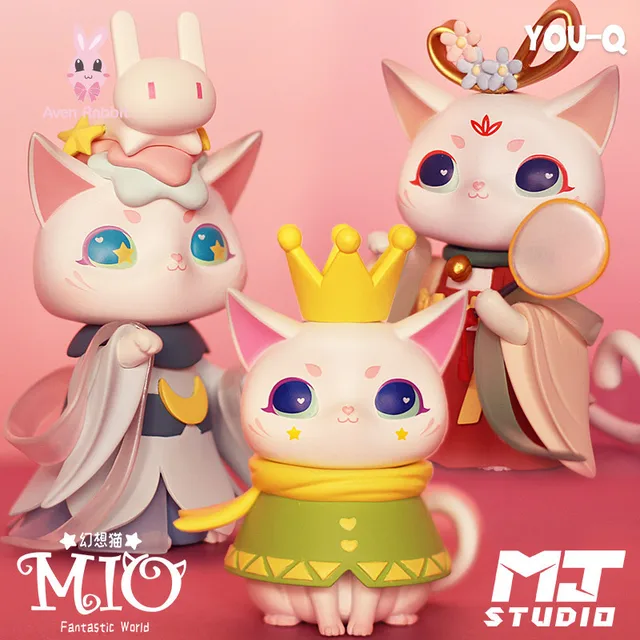 MIO Fantastic World Cat Blind Box Toys Anime Mystery Box Mistery Figure Surprise Caja Misteriosa Kawaii Model Girl Birthday Gift 6