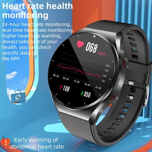 HYTRON 남성용 비침습성 혈당 ECG + PPG 스마트 워치, 심박수 혈중 산소 건강 스마트워치, IP67 방수 스포츠, 2023 신제품 2