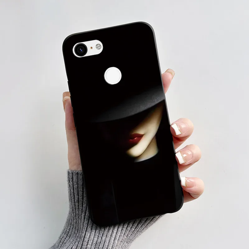 Charming Heart Cartoon Black Bumper Soft TPU Silicone Phone Case