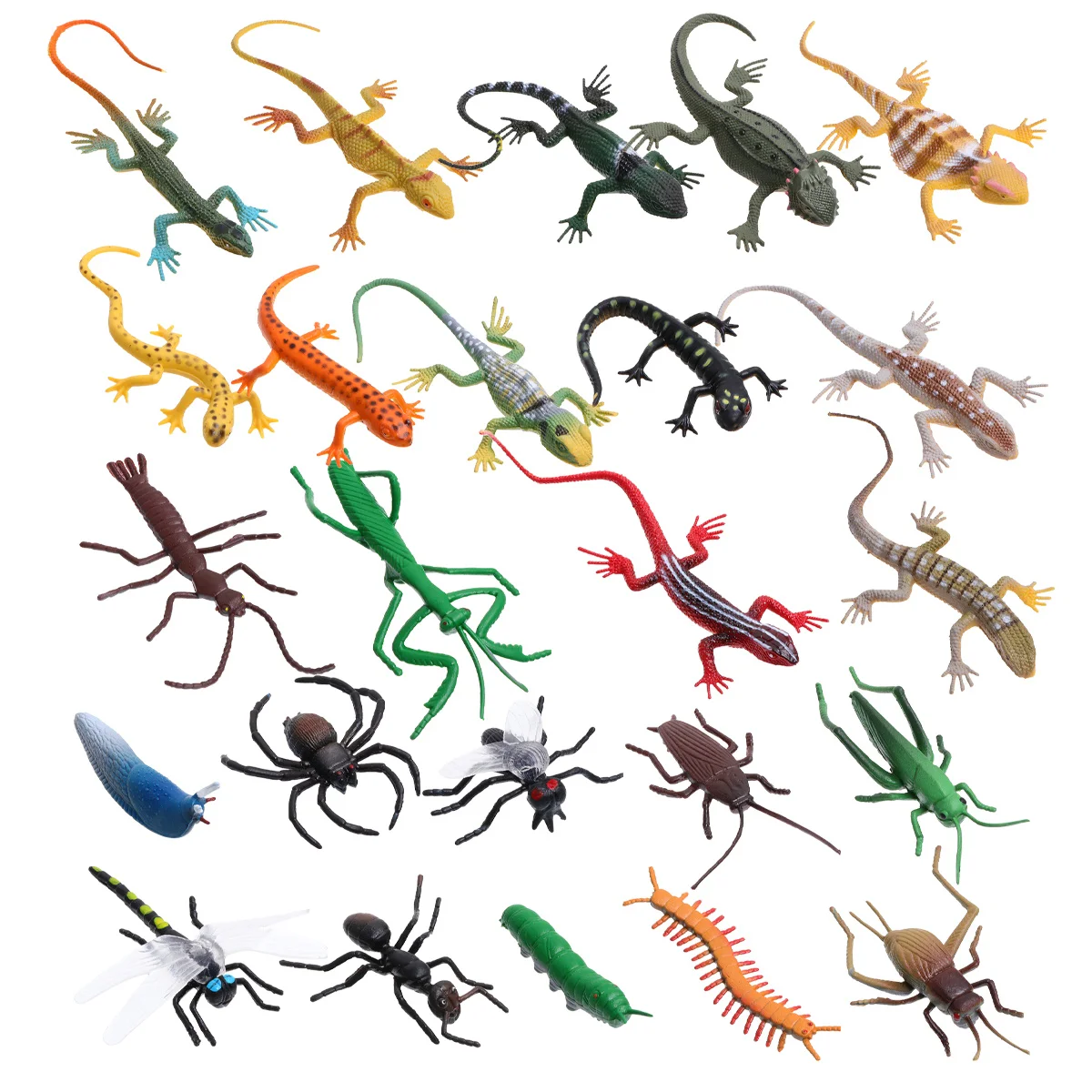 

24 Pcs Artificial Lizard Reptile Model Early Educational Plaything Figurine Toys Child