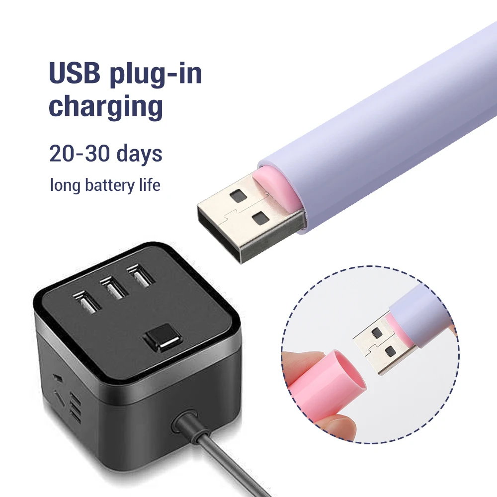 Baby's Luminous Ear Spoon With Dual LED Light Magnifying Glass 6 Types Ear Picks Cleaning Set USB Charging Earwax Cleaner 6