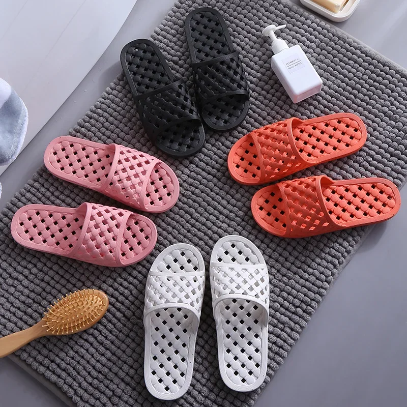 Women's Summer Indoor Bathroom Slippers Thick Bottom Anti-slip Shoes Couple Slippers For Home Floor Men's 4