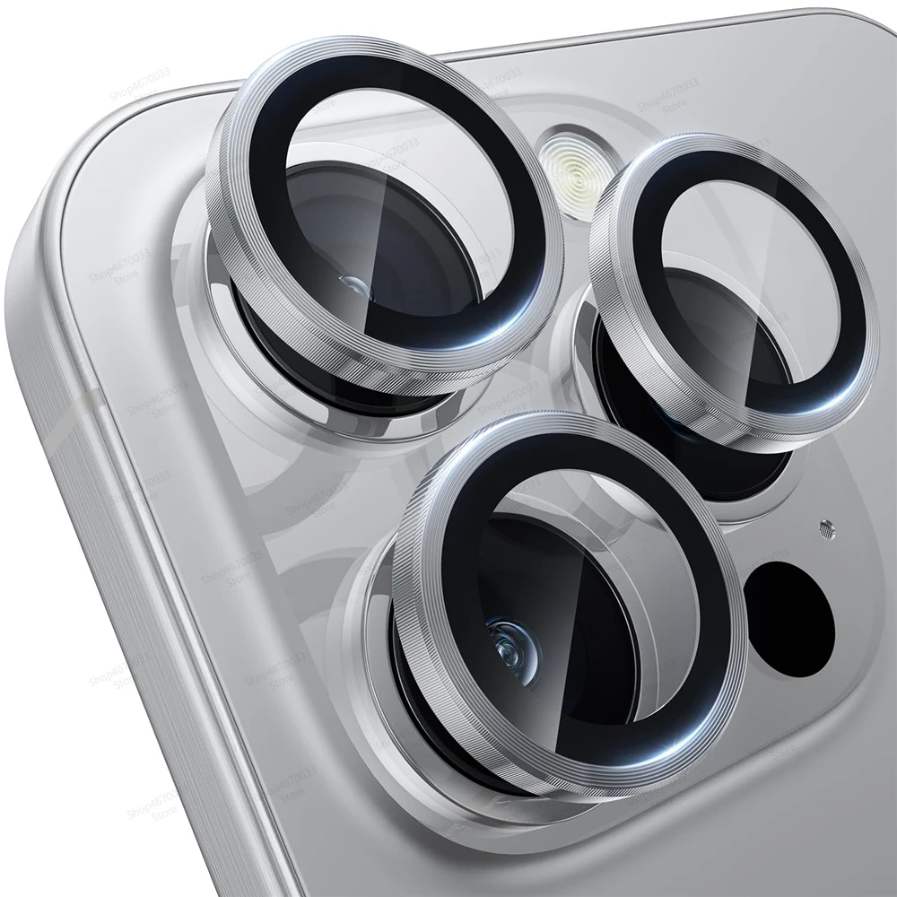 Premium Metal Camera Lens Protector with Tempered Glass Film
