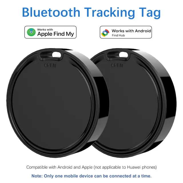 New Dual System Tracker for iOS or Android Bluetooth Tracking Tag Item Locator work with iOS Find My or Google Find Hub App