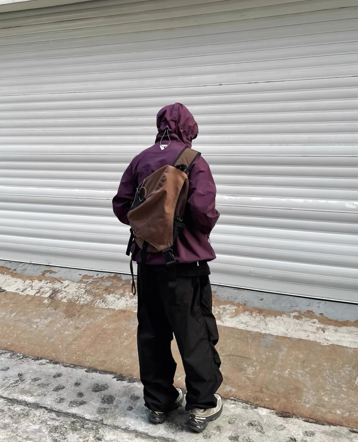 남성용 휴대용 가벼운 나일론 가슴 슬링 가방, 한국 스타일, 통근 여행, 숄더 크로스바디 백, 남성용 배낭