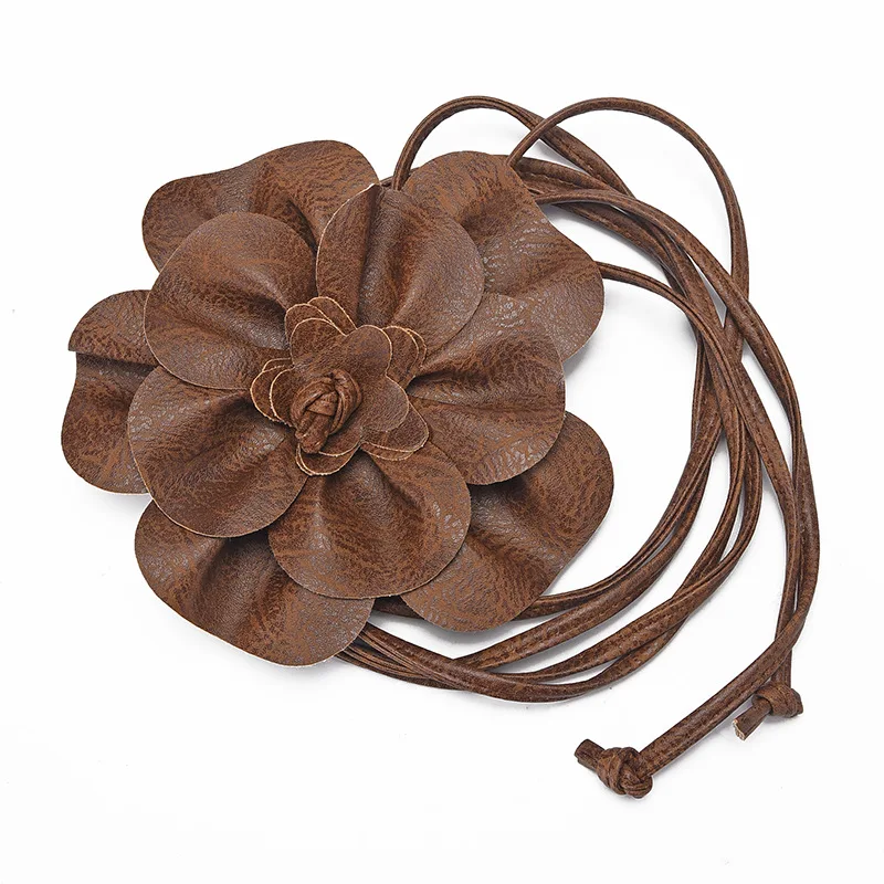 2025 Floral Waist Chain Women Flower Decorative Luxury Rope Belts Woven Waistband Strap Waist Braid Tie Bohemian Belts for Women
