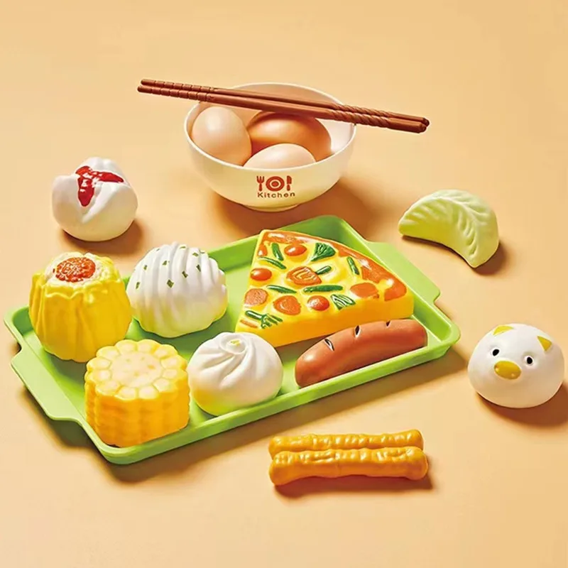 New Simulation Hamburger Pizza Bread Cookies Toy Model Set Kids Play House Interactive Toy Kitchen Food & Play Toys