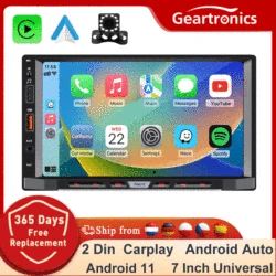 2 Din Car Radio Android 11 Carplay Car Radio Multimedia Player 7 Inch Universal 2 din Car Stereo Android Auto GPS Bluetooth RDS