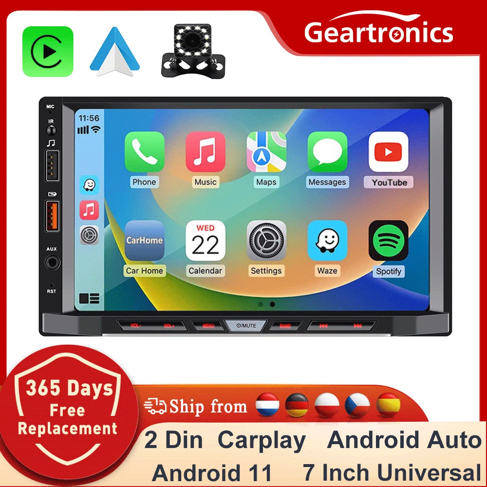 2DinCarRadioAndroid11CarplayCarRadioMultimediaPlayer7Inch