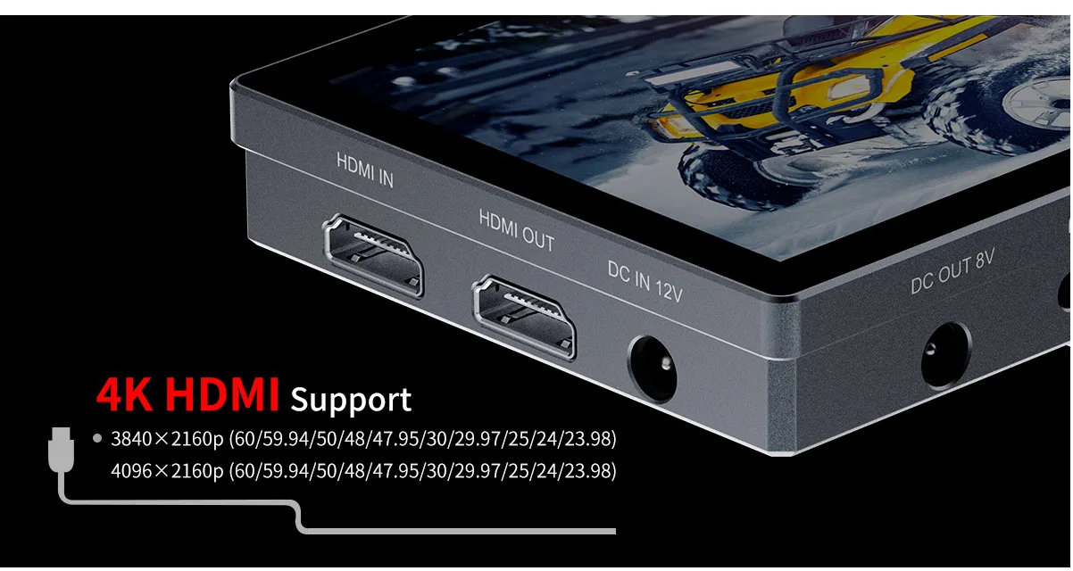 P6X 5.5" Camera Field Monitor 3D LUT HDR IPS Panel TouchScreen Display 4K HDMI-C