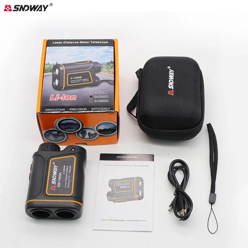 Laser Rangefinder SNDWAY Rangefinder Telescope 600M 1000M 1500M Laser Distance Meter For Hunting Monocular Golf Range Finder Roulette Tape Measure