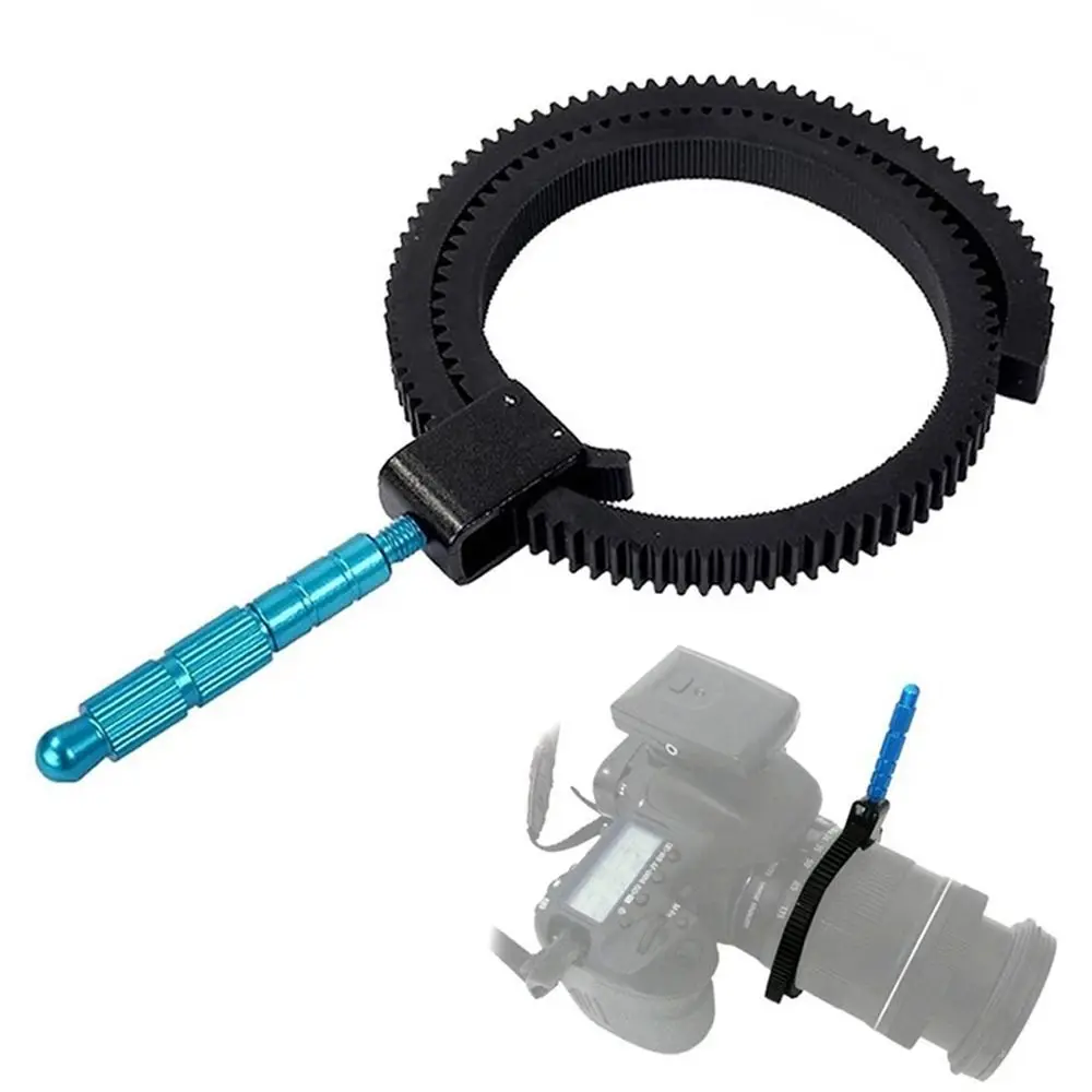 

Aluminum Alloy Grip DSLR Camera Adjustable Rubber with Grip Rubber Follow Focus Gear Ring Rubber Gear Ring Black+Blue