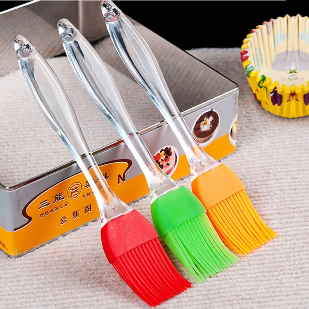 1 Pc Practical Silicone Baking Bakeware Bread Cook Pastry Oil Cream BBQ Tools Basting Brush Best Hot (Random Color)