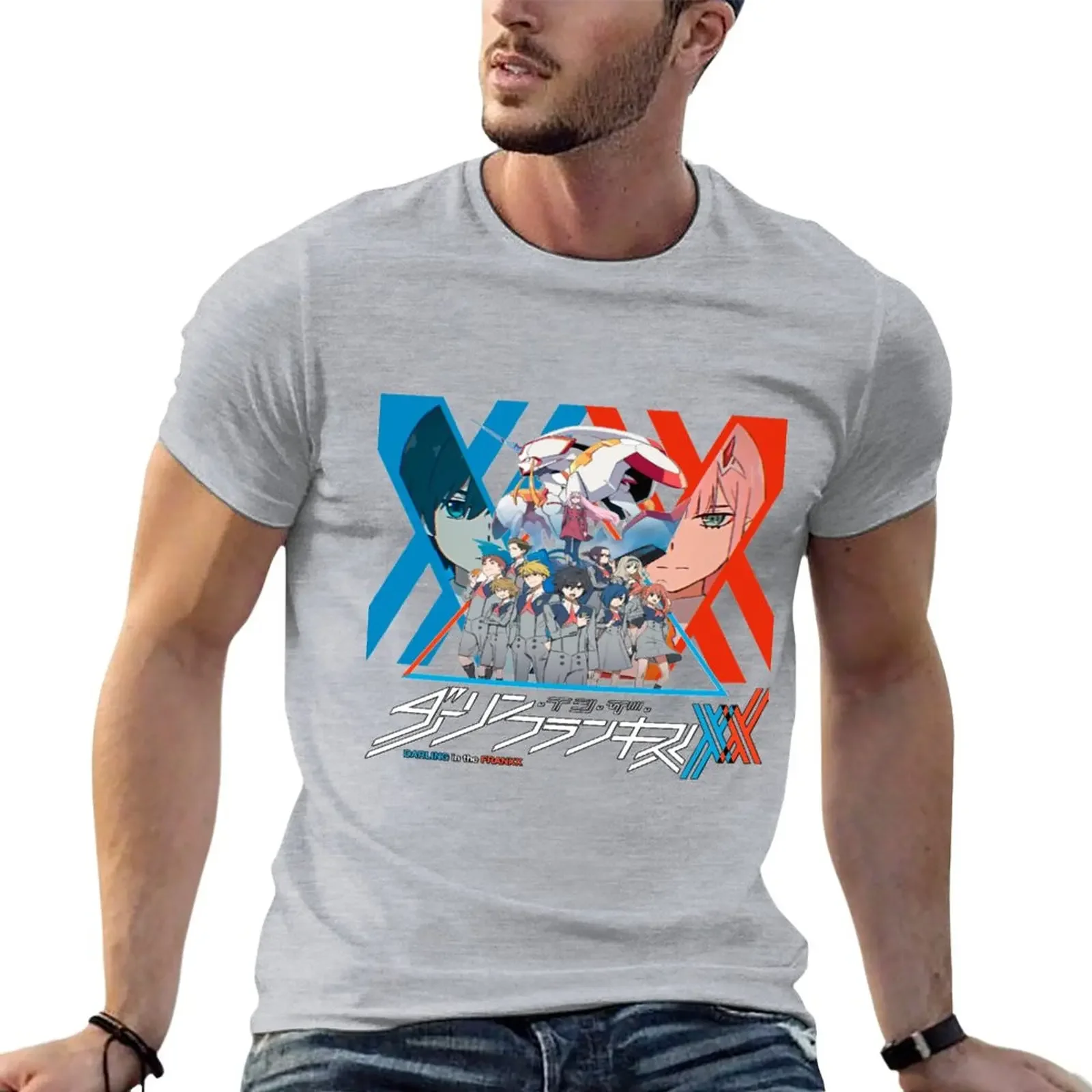 

Darling in the Franxx Anime Logo T-Shirt plus size tops summer tops vintage mens graphic t-shirts hip hop