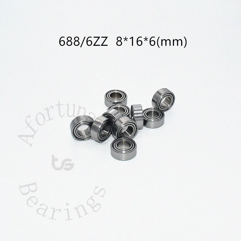 

688/6ZZ 8*16*6(mm) Bearings 10Pieces Metal Sealed free shipping chrome steel parts