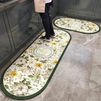 Tappeto da cucina assorbente Tappetino antiscivolo Assorbe olio da cucina Tappeto lungo per camera da letto Tappeto Ingresso Zerbino Decorazioni per la casa Room Tapis 1