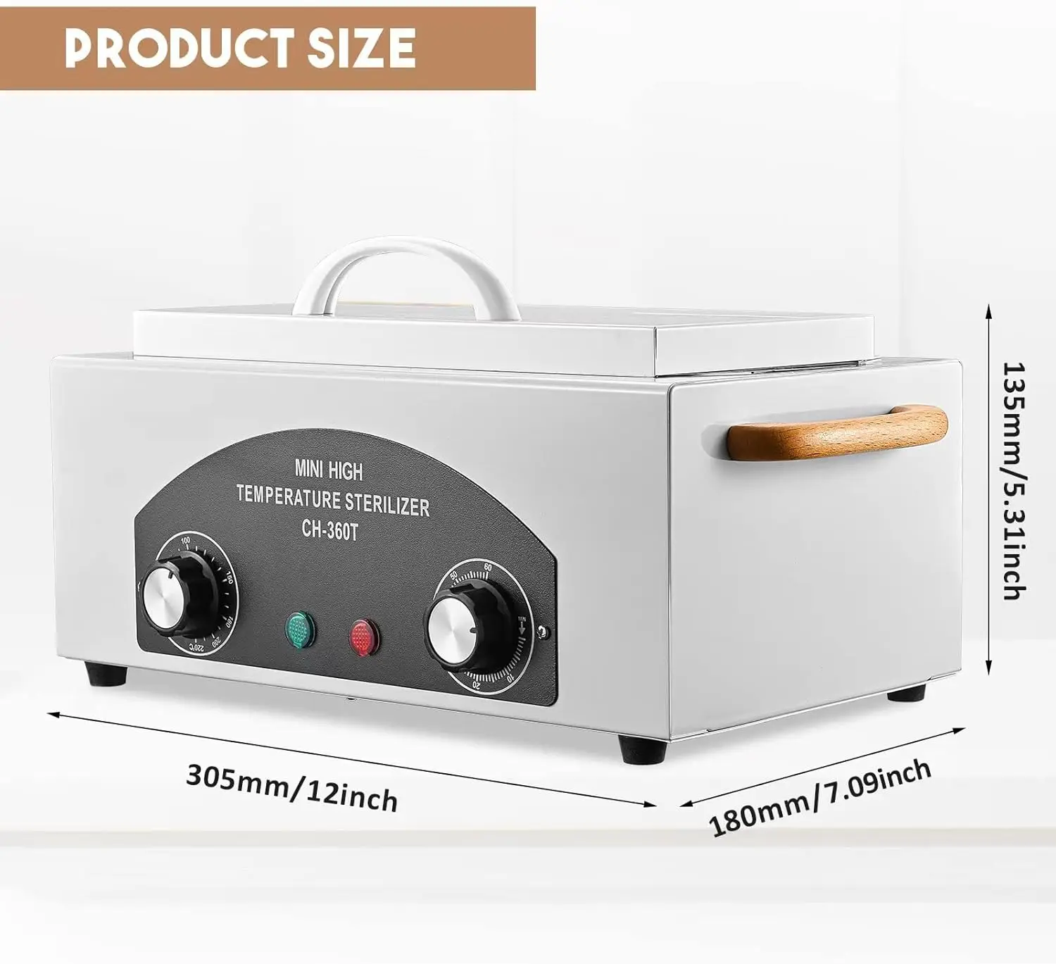 Nail Tool Sterilizer Sterilizer High Temperature Nail Tool Sterilizer Dry Heat Dental Tool Salon Equipment for Metal Tools Handle 1.5L