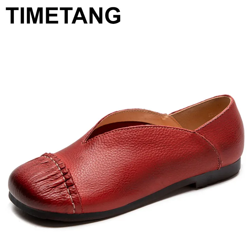 

Original Handmade Women's Shoes For Spring New Genuine Leather Shallow Cut Single Shoes, Flat Bottomed Casual Shoes
