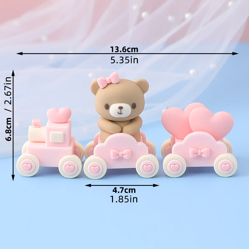 Baby Taarttopper Set - Beer, Regenboog, Wolk & Ster Decoraties