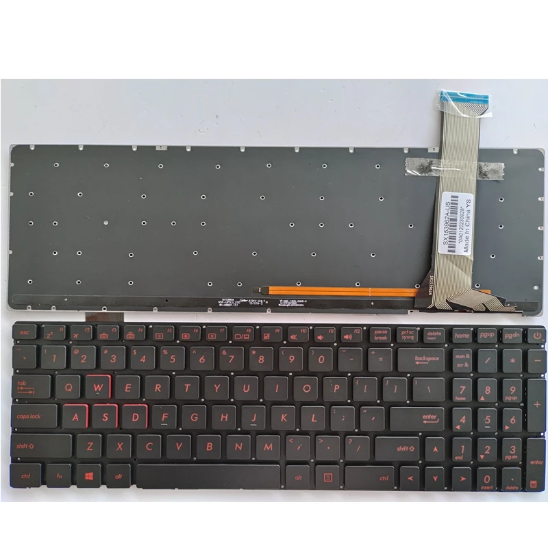 Eua Reino Unido sp ar ru Novo para Asus Gl552 Gl552j Gl552jx Gl552v Gl552vl Gl552vw N552vx G771jm G771jw Teclado do Portátil Retroiluminado - Imagem 5