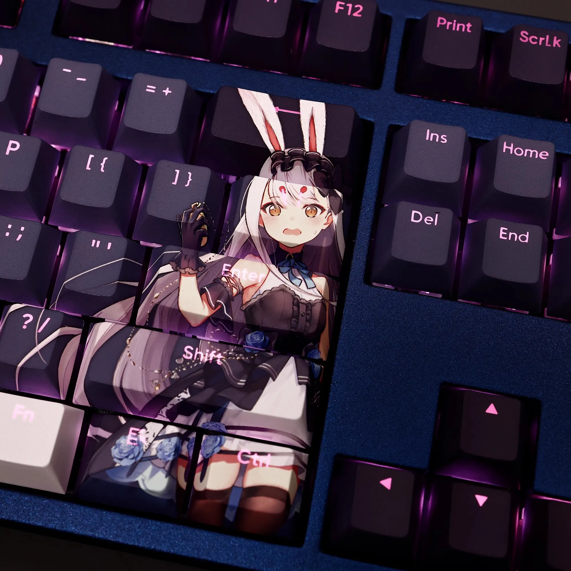 Anime Keycaps Conjunto para Teclado Coleção Kantai Shimakaze Keycap Pbt Dye Subbed Backlit Ansi 61 87 104 108 Chaves - Imagem 5