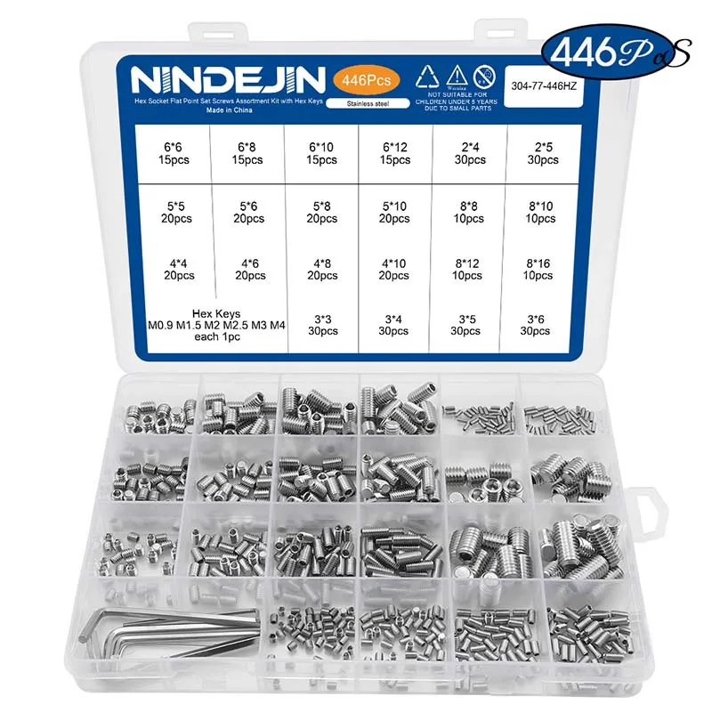 Gternity 590PCS Bolts And Nuts Assortment, Metric M3 M4 M5 M6 Screws Assorted Hex Head Screws Nuts Washers Kit With Wrench, 304 Stainless Steel (socket Head - View #10