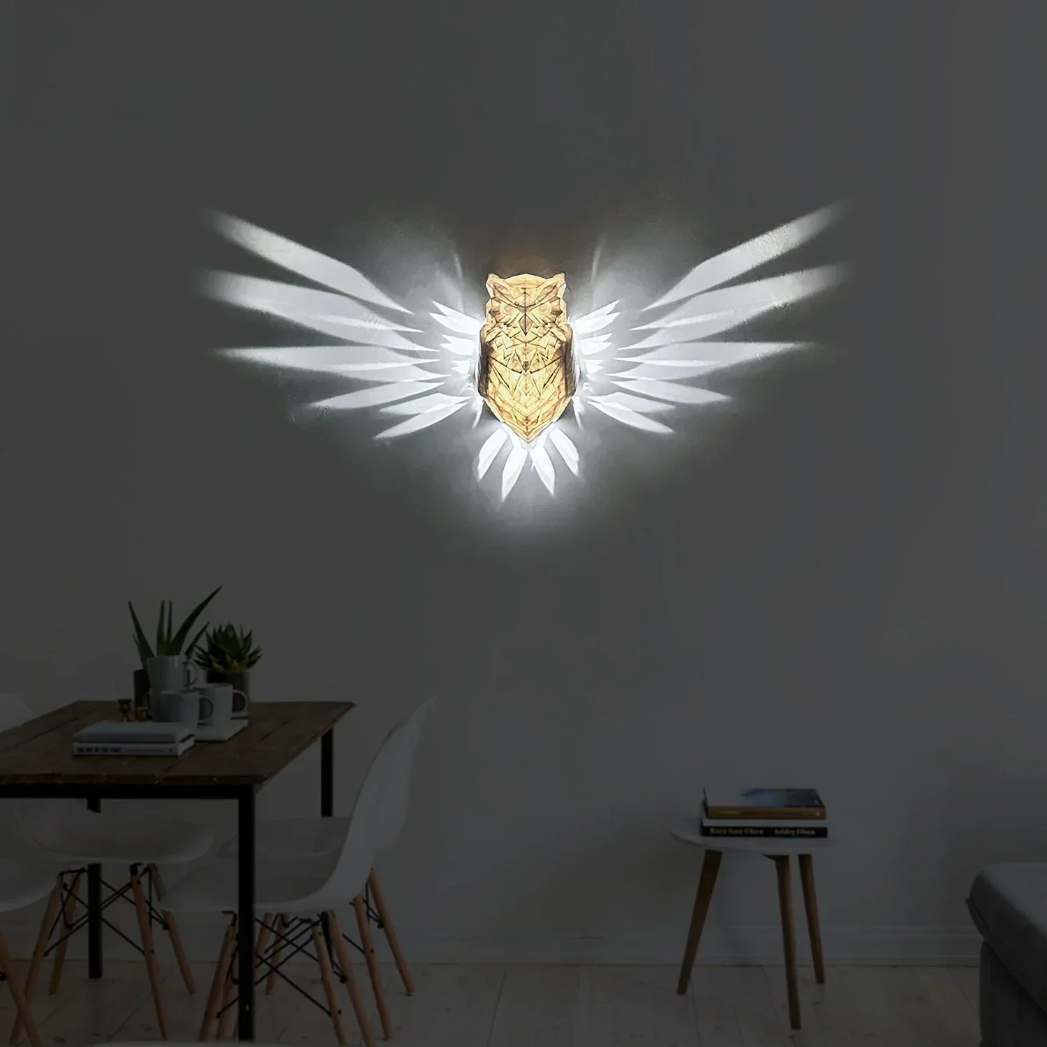 Bird Wall Lamp Owl Eagle Lamp Shape Projector Modern Creative Atmosphere Sconce Light 3D Body Animal Light Halloween Christmas