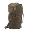 Waterproof waxed Canvas Backpack large capacity bucket bag cylinder bag mountaineering backpack military bag 6
