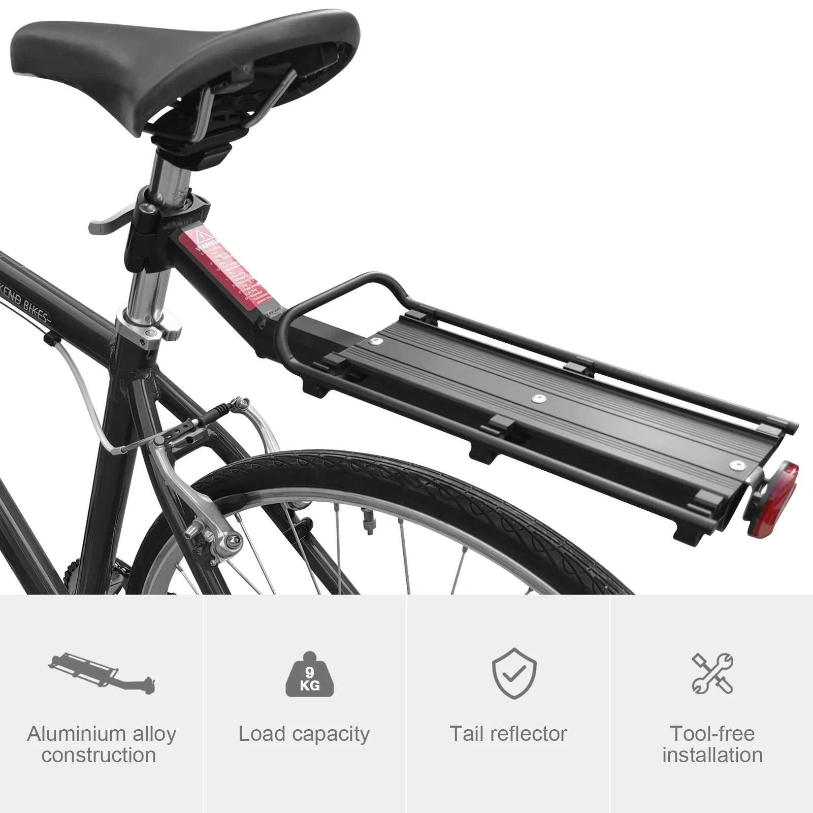 

Bicycle Tailstock Lock Buckle Type Bicycle Luggage Rack Easy To Load And Unload Aluminum Alloy Bicycle Bracket Accessories