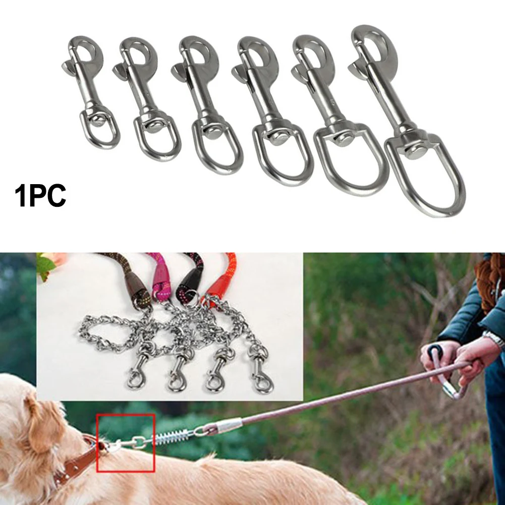 1Pcs 316 Stainless Steel Swivel Eye Bolt Snap Spring Hook Scuba Diving Bolt Snap Spring Hook Pet Snorkeling Equipment