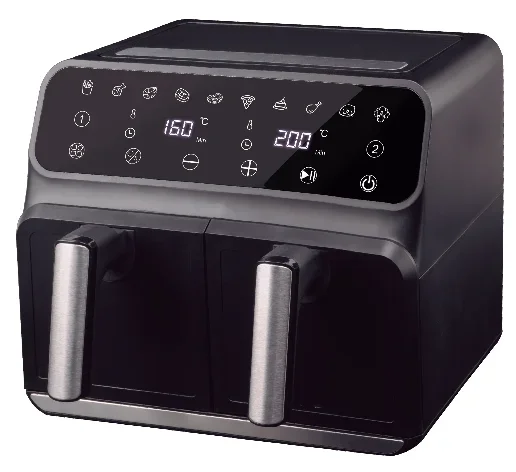 

Dual Air Fryer with 2 Dependent Basket 8L Capacity Digital Stainless Steel