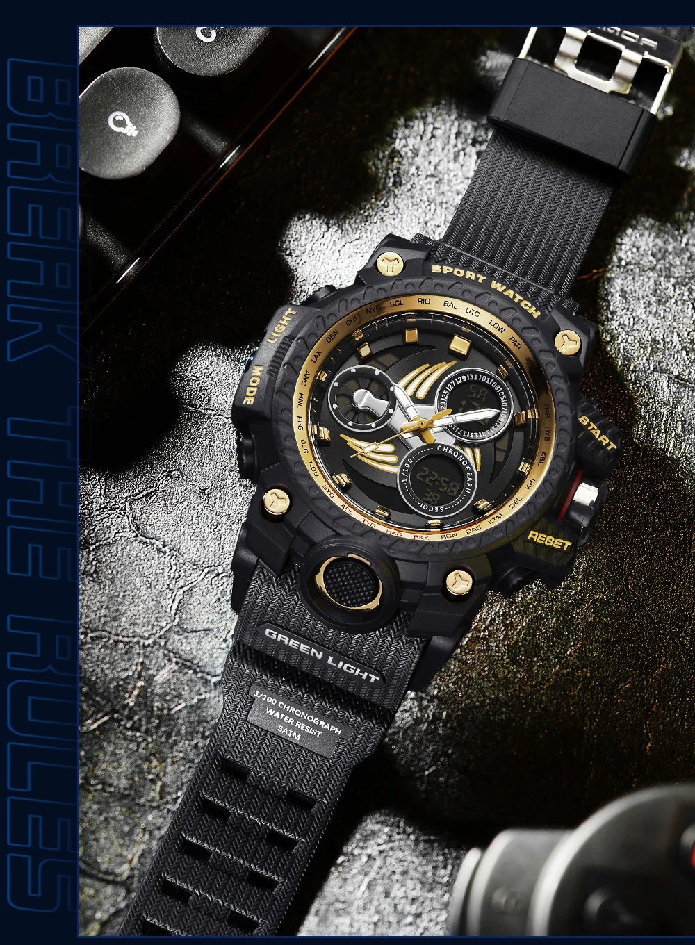 SANDA 2024 G Style New Men's Watches 50M Waterproof Shock Sports Military Quartz Watch For Male Digital Wristwatch Clock 3155