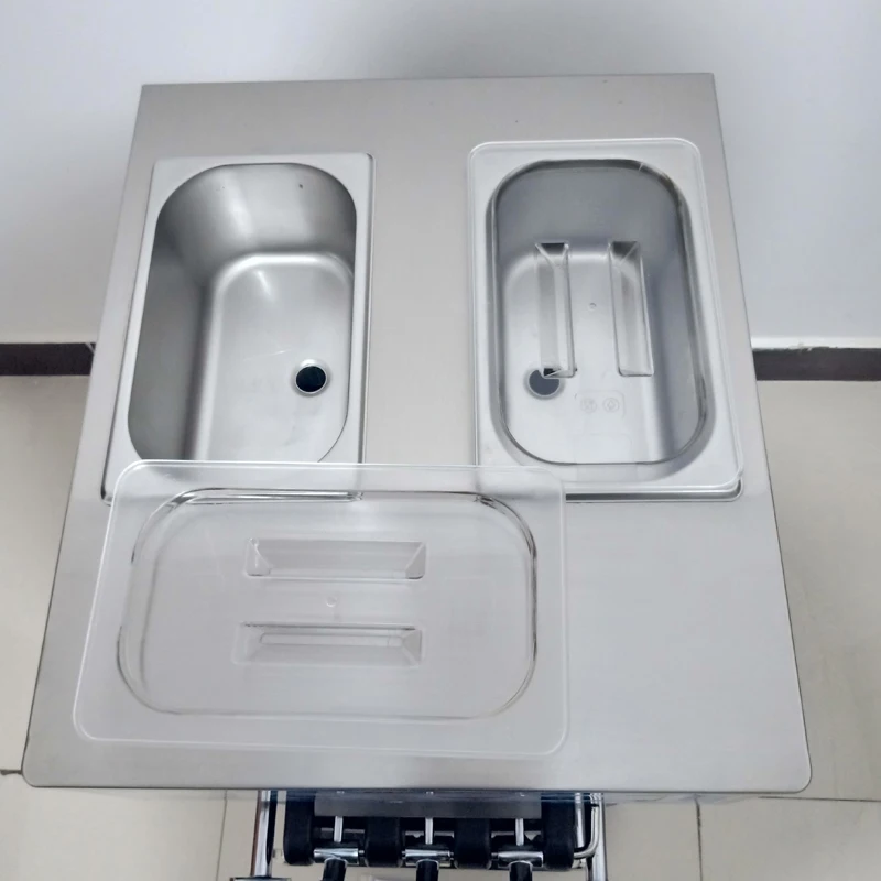 Electric ice cream machine with three flavors soft ice cream machine professional commercial desktop sundae ice cream roll 220V 5